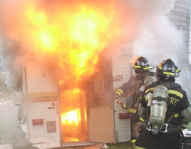 Camper fire, Cains Road...2005